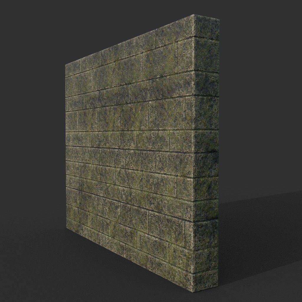 Low poly Ancient Dragon Temple Element Pack - Mossy Low-poly 3D model_55