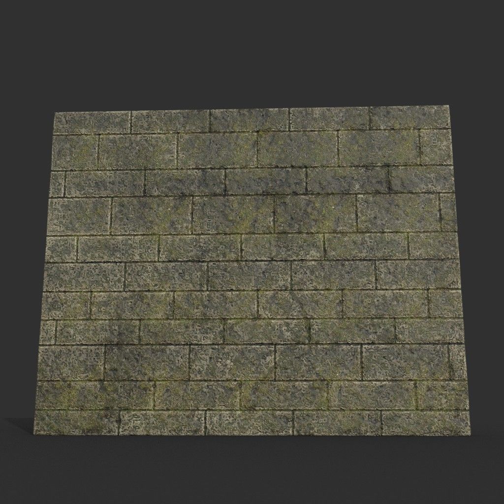 Low poly Ancient Dragon Temple Element Pack - Mossy Low-poly 3D model_56