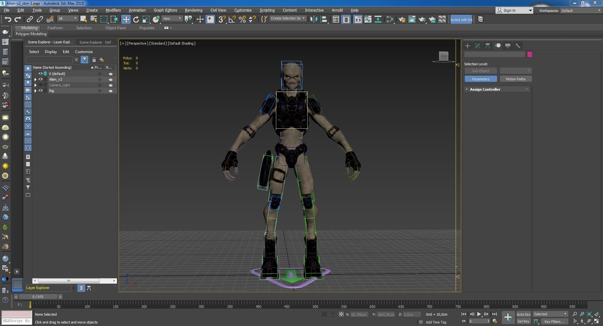 Alien v2 - Animated and Game Ready Low-poly 3D model_67