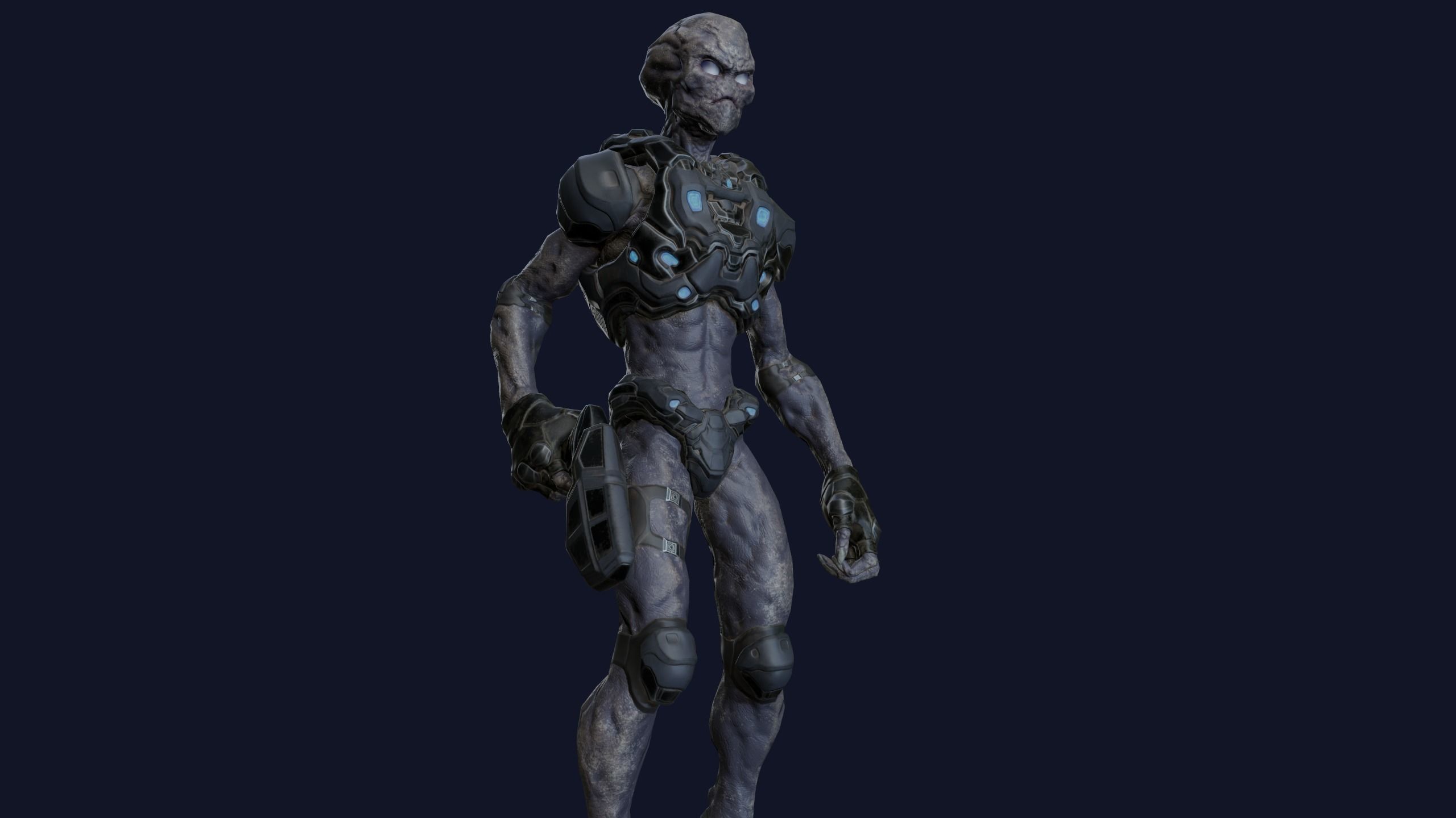 Alien v2 - Animated and Game Ready Low-poly 3D model_46