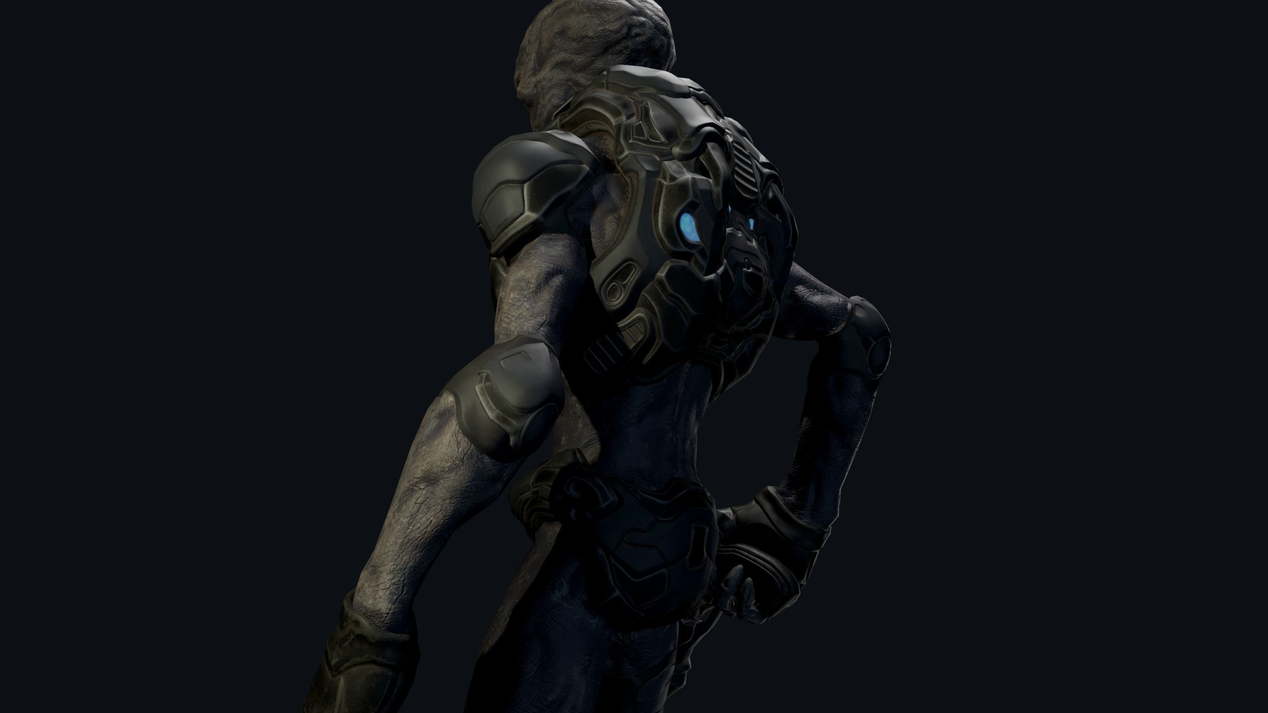 Alien v2 - Animated and Game Ready Low-poly 3D model_20