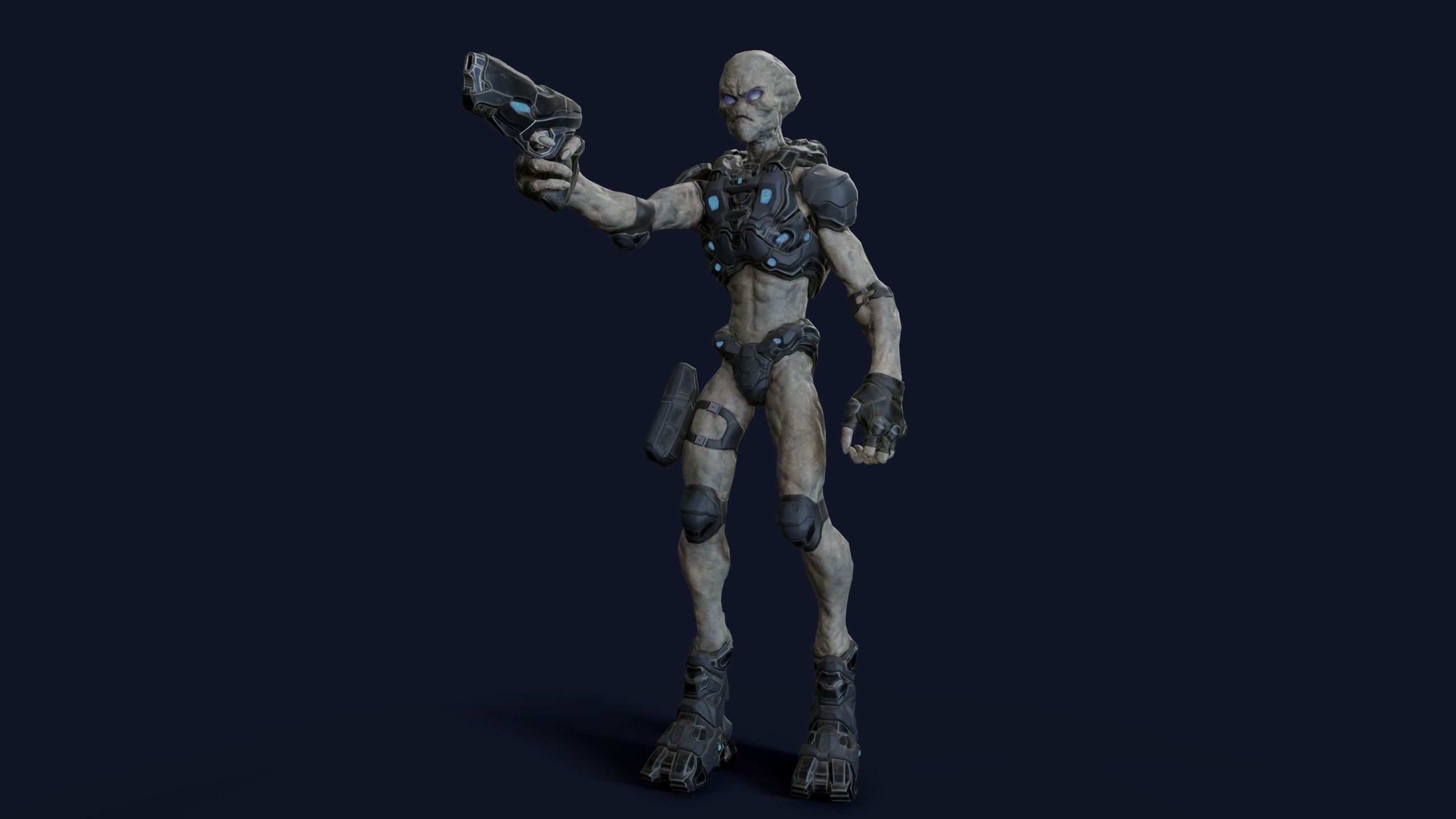 Alien v2 - Animated and Game Ready Low-poly 3D model_39