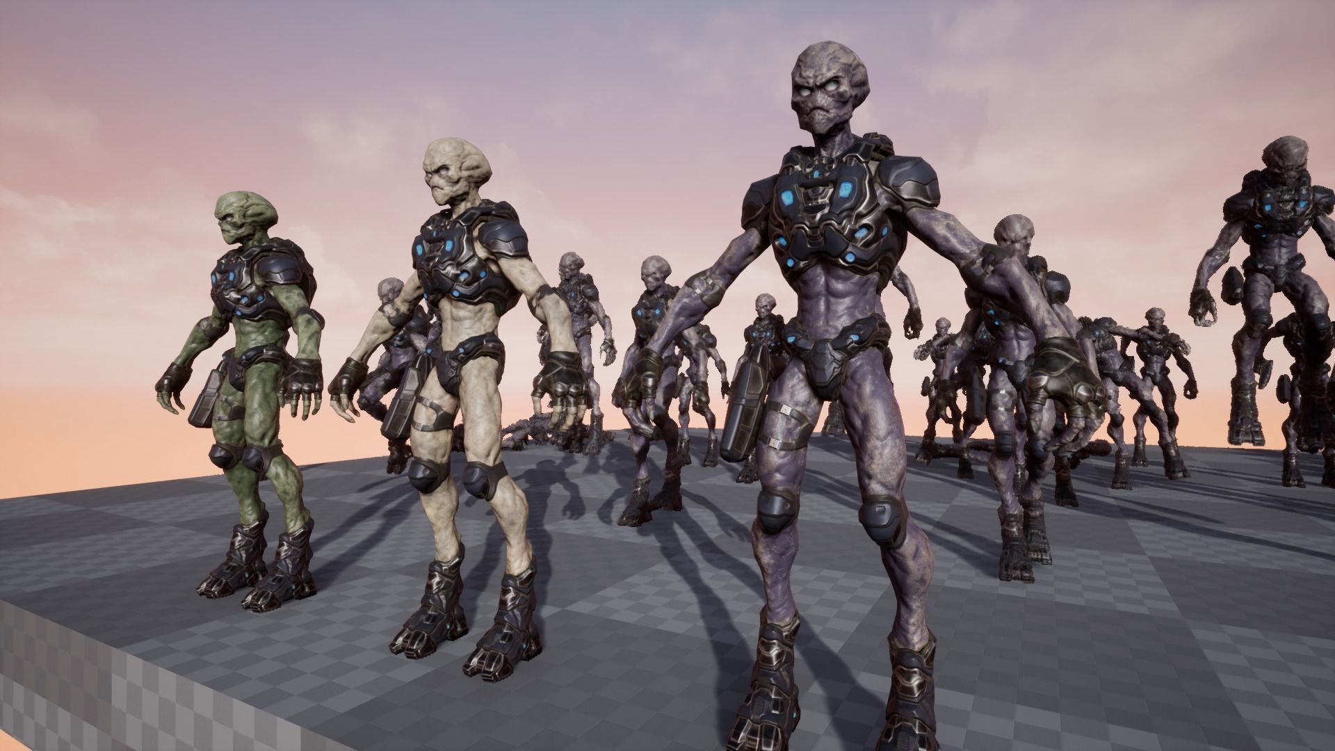 Alien v2 - Animated and Game Ready Low-poly 3D model_4