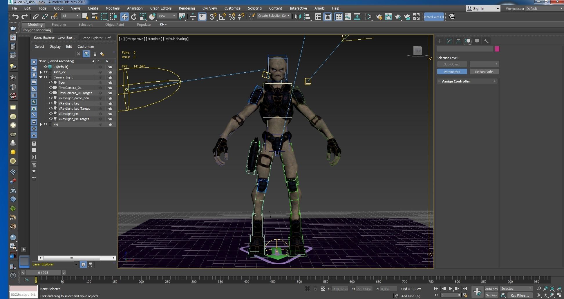 Alien v2 - Animated and Game Ready Low-poly 3D model_66