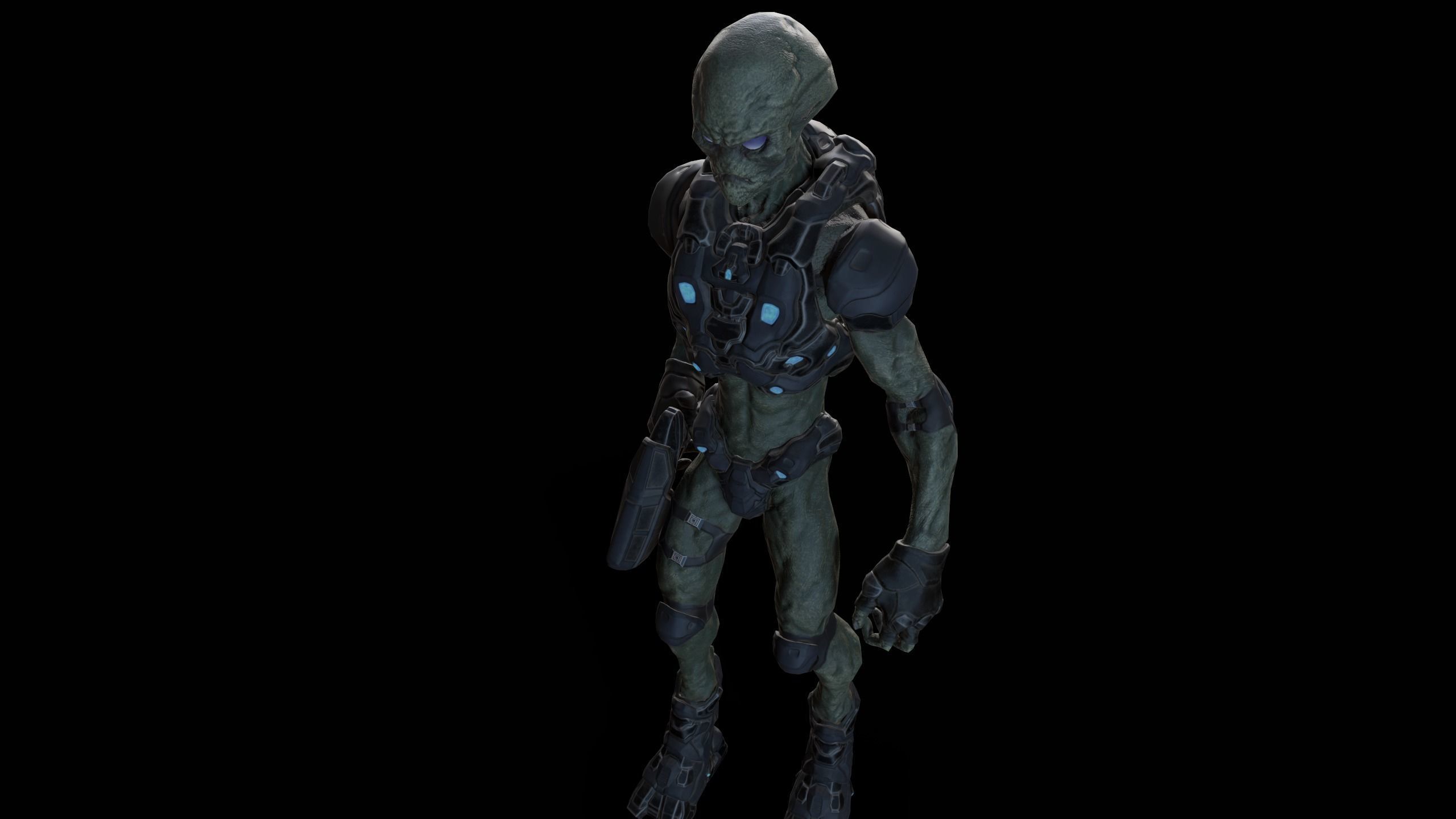 Alien v2 - Animated and Game Ready Low-poly 3D model_28
