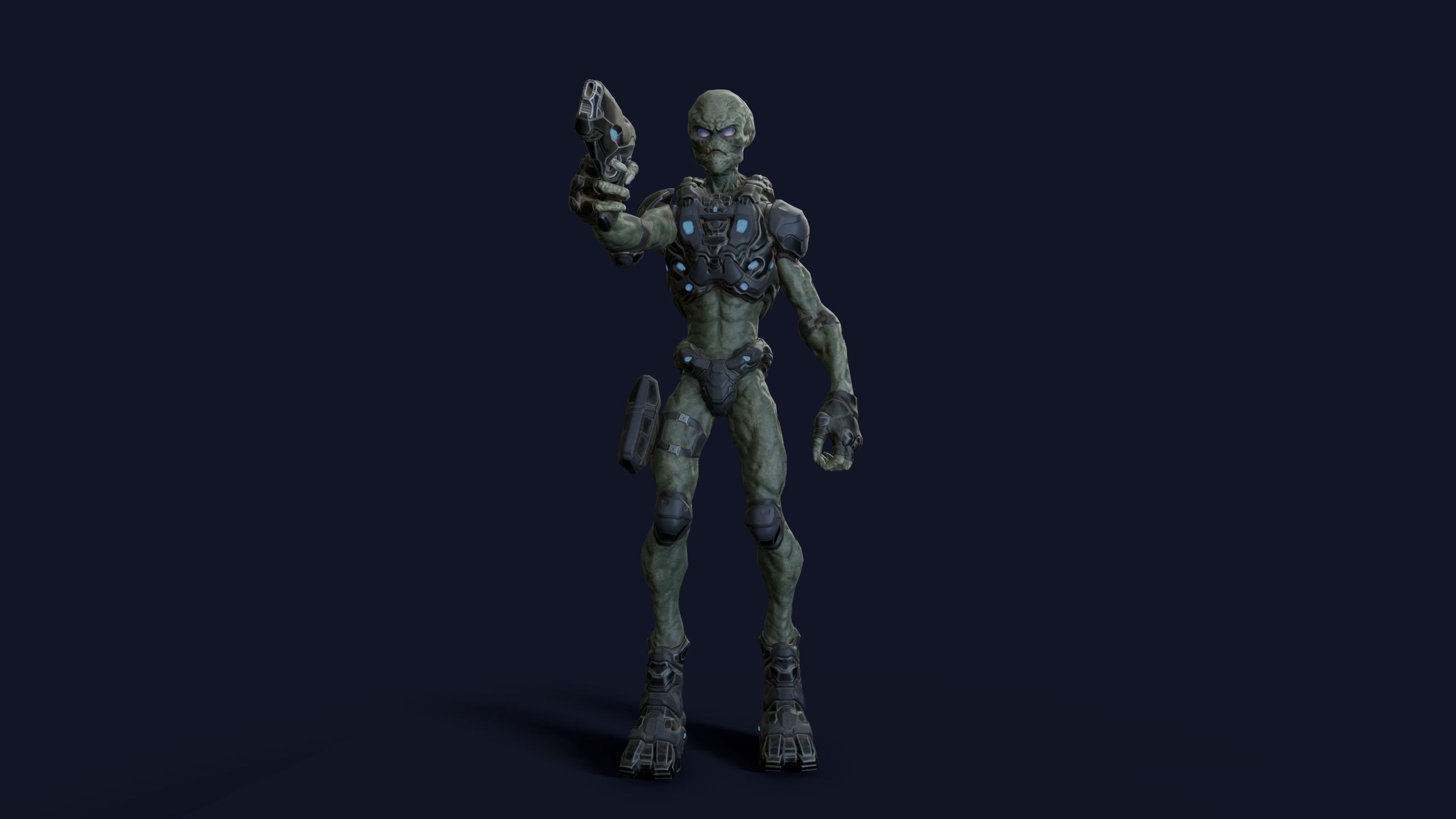 Alien v2 - Animated and Game Ready Low-poly 3D model_44