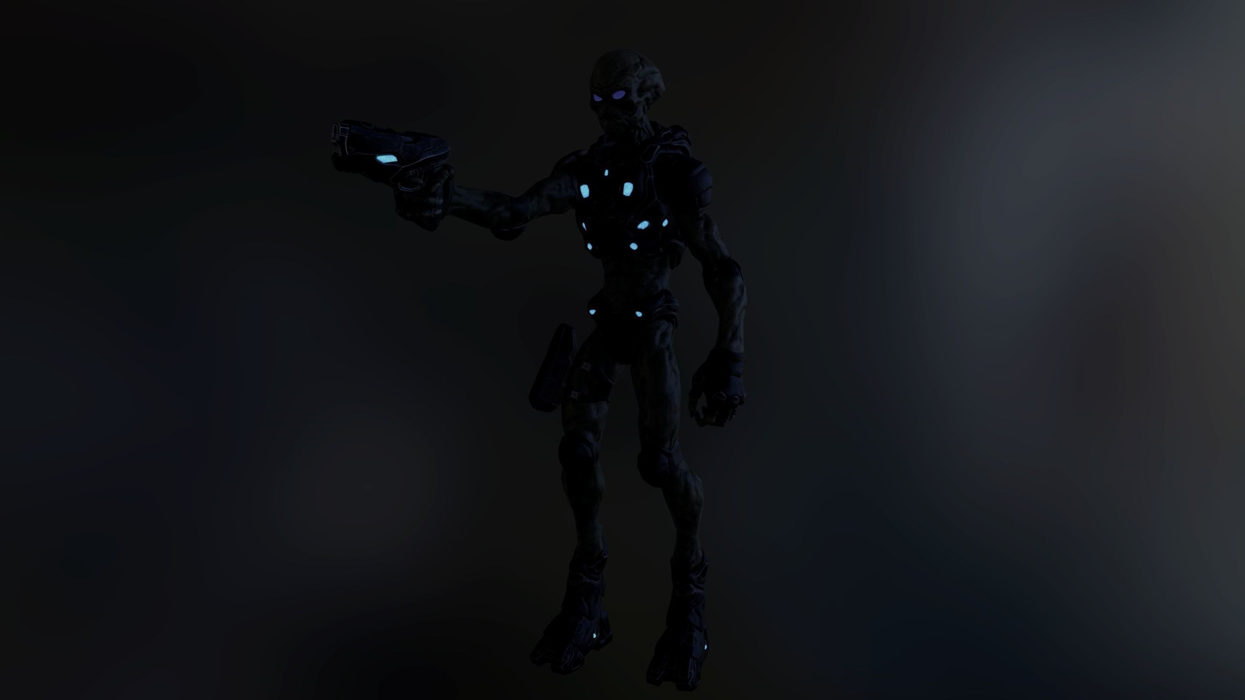 Alien v2 - Animated and Game Ready Low-poly 3D model_7