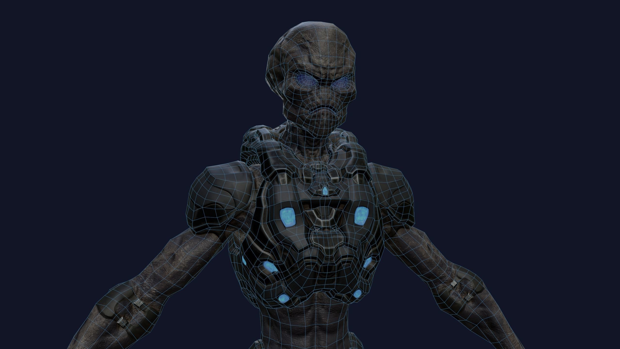 Alien v2 - Animated and Game Ready Low-poly 3D model_59