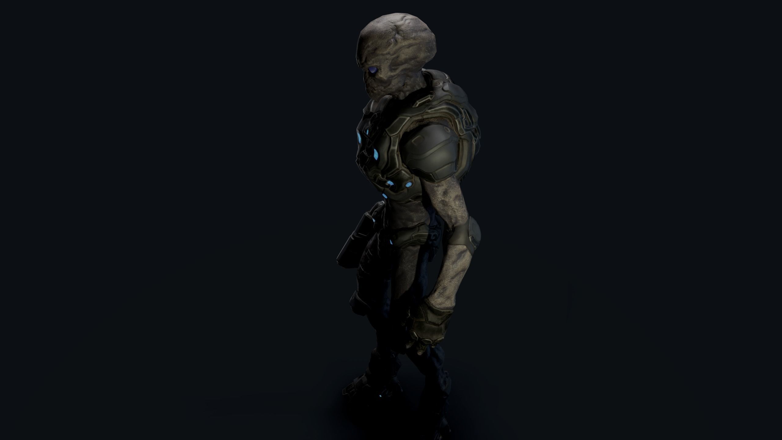 Alien v2 - Animated and Game Ready Low-poly 3D model_18