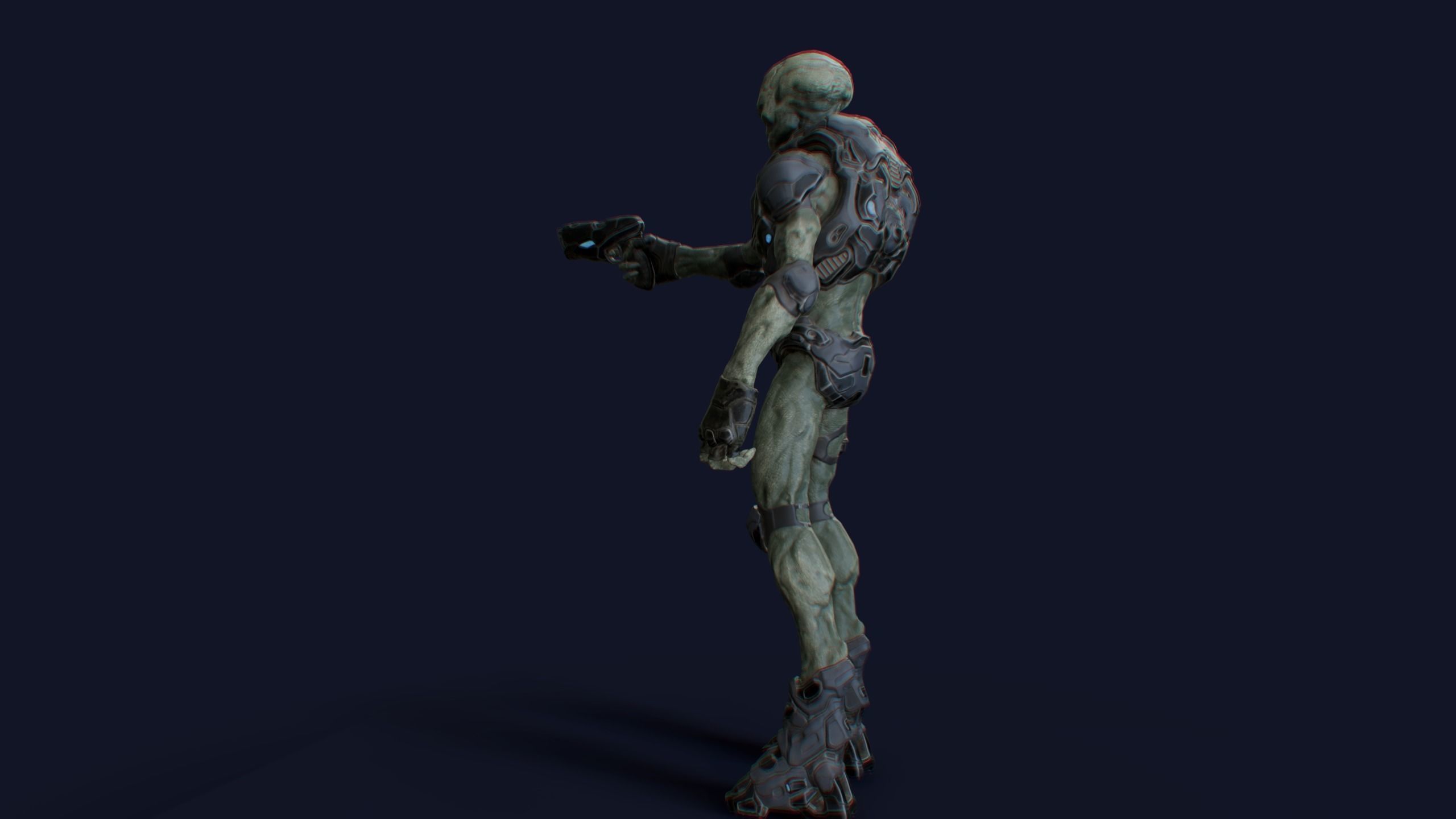 Alien v2 - Animated and Game Ready Low-poly 3D model_42
