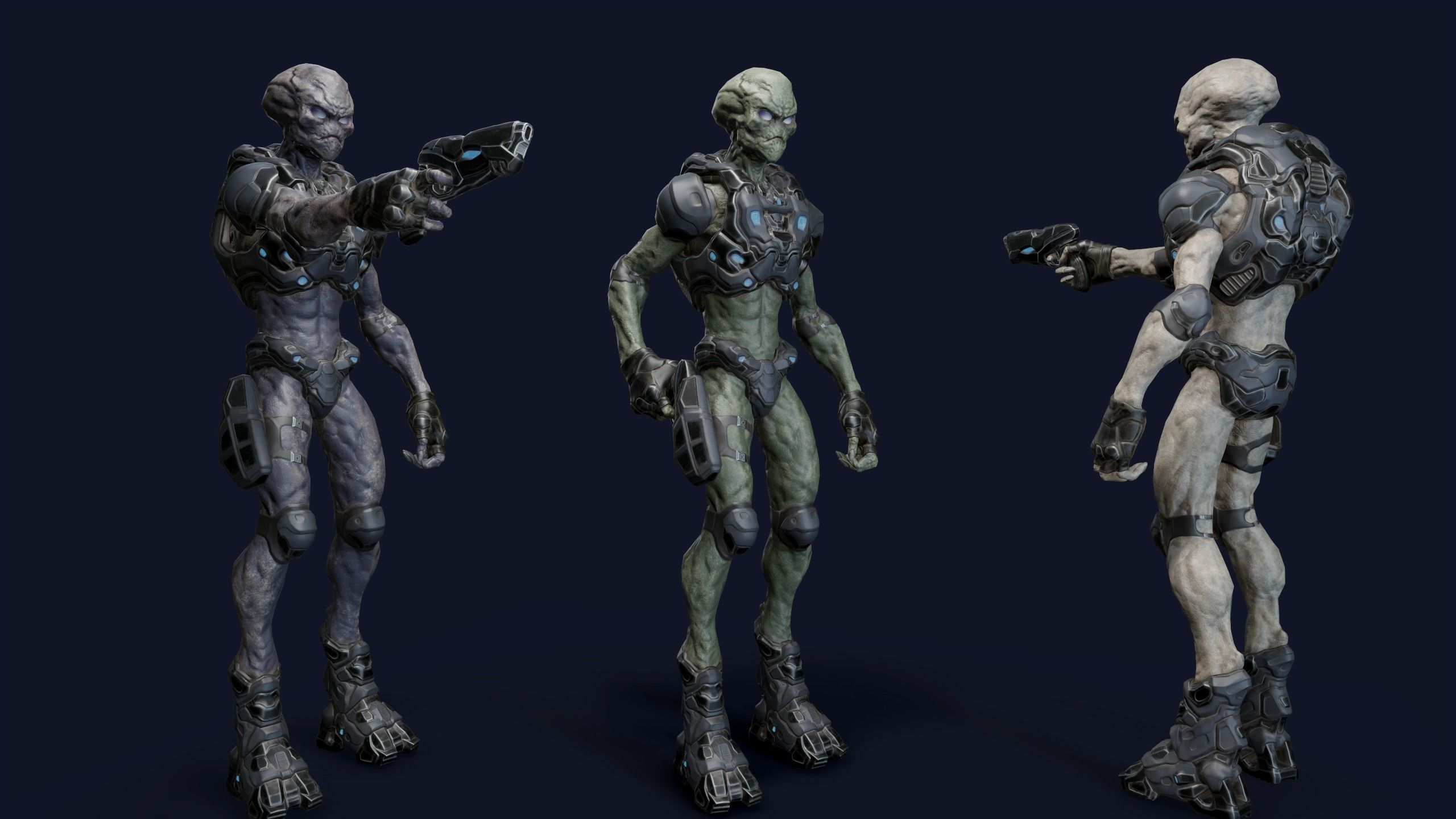 Alien v2 - Animated and Game Ready Low-poly 3D model_50
