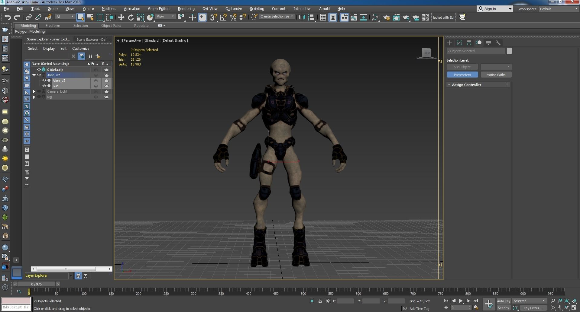 Alien v2 - Animated and Game Ready Low-poly 3D model_68