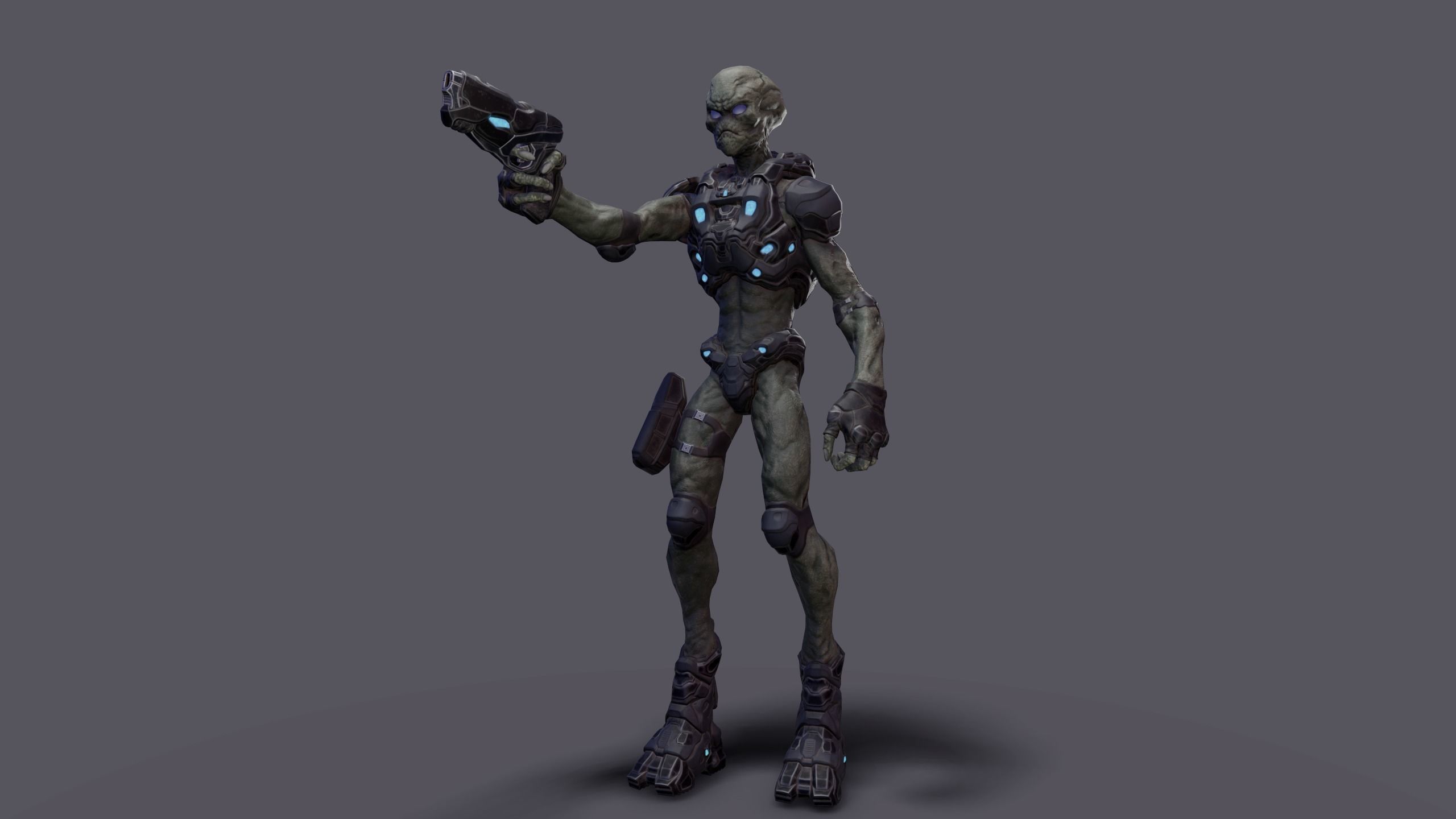 Alien v2 - Animated and Game Ready Low-poly 3D model_8