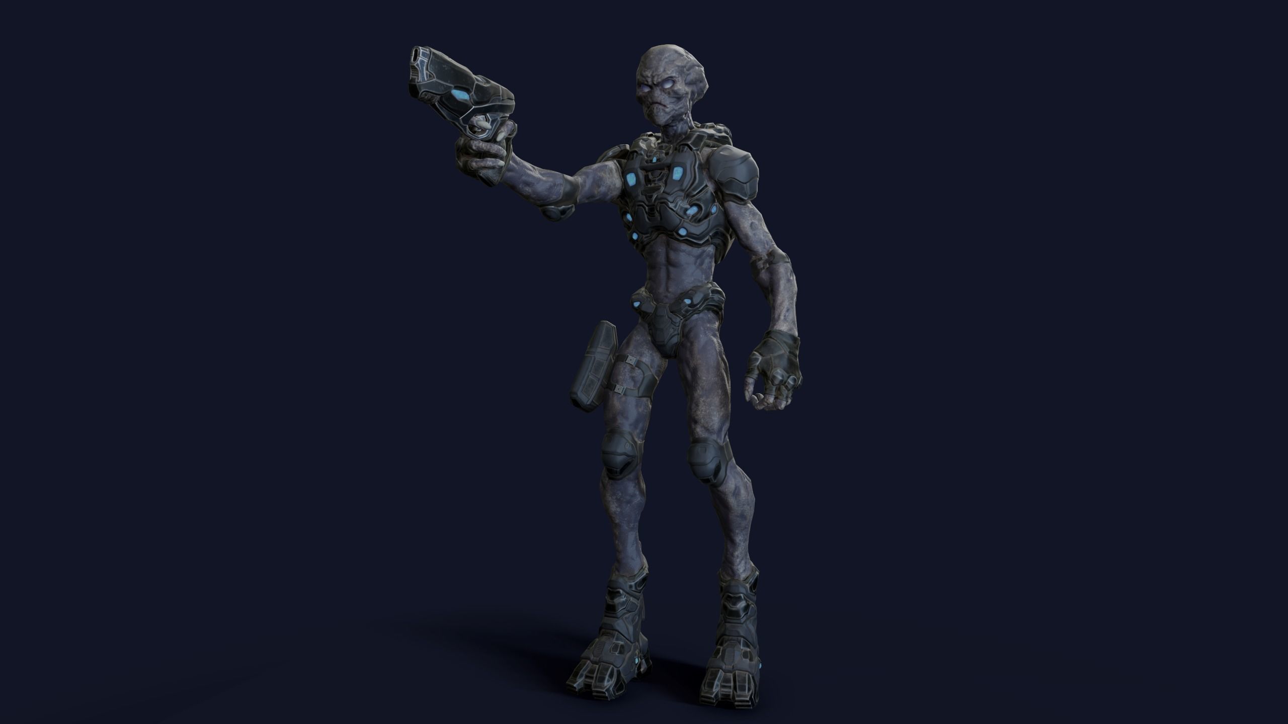 Alien v2 - Animated and Game Ready Low-poly 3D model_40