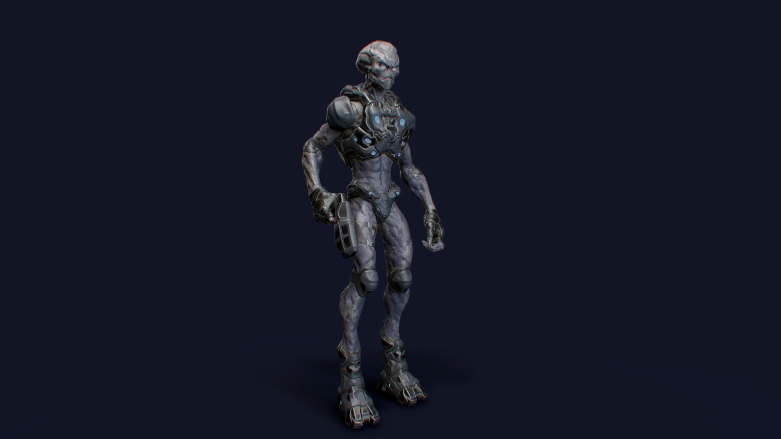 Alien v2 - Animated and Game Ready Low-poly 3D model_48