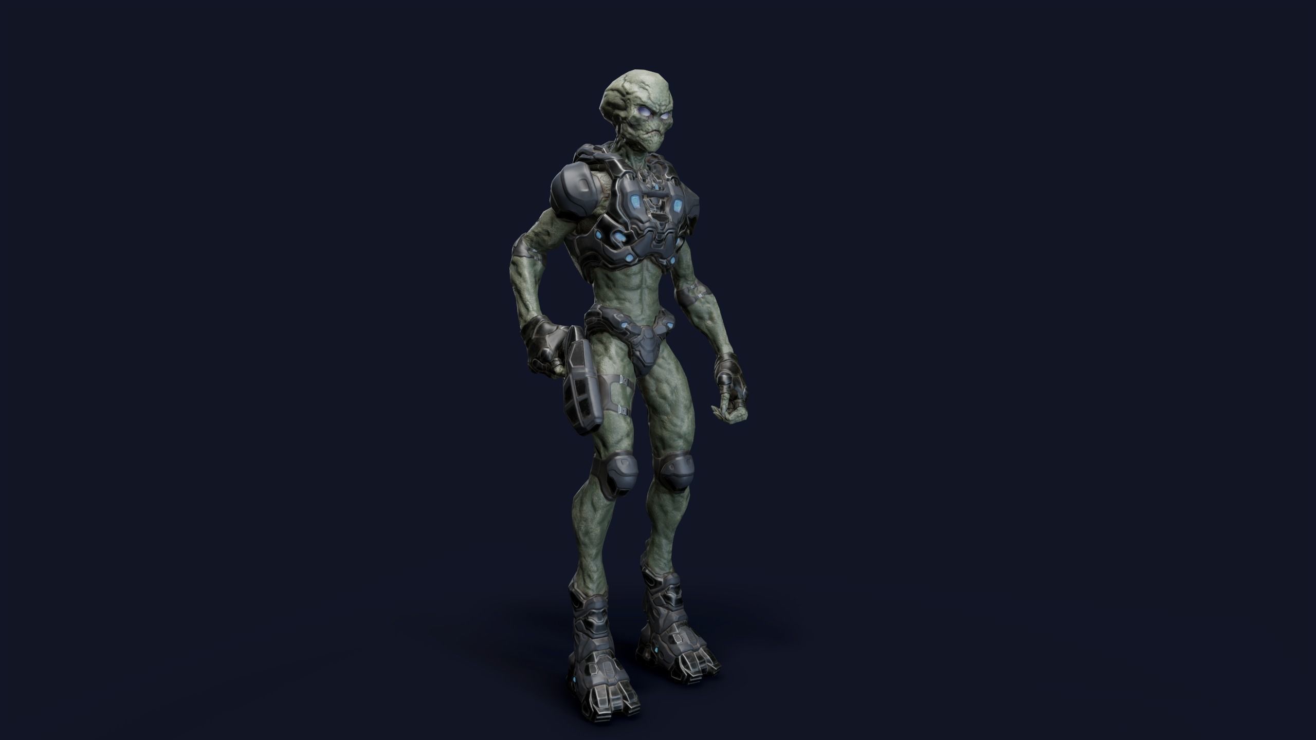Alien v2 - Animated and Game Ready Low-poly 3D model_49