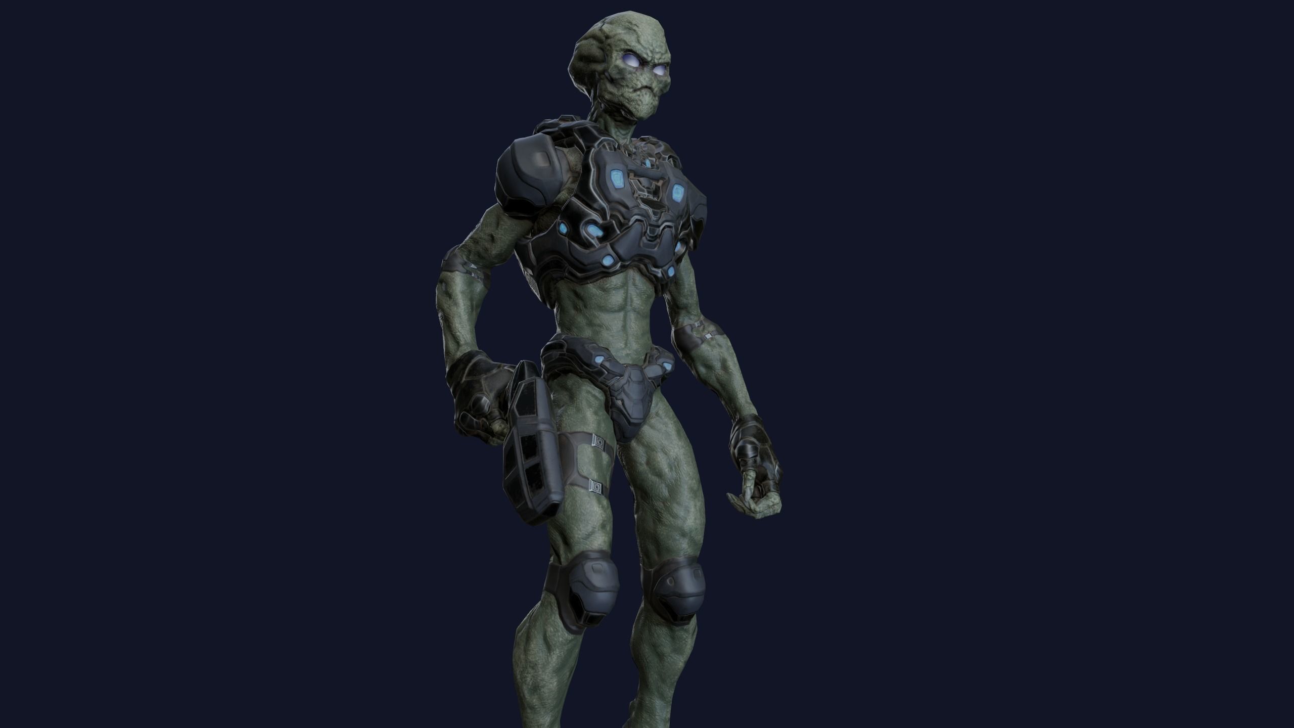 Alien v2 - Animated and Game Ready Low-poly 3D model_45