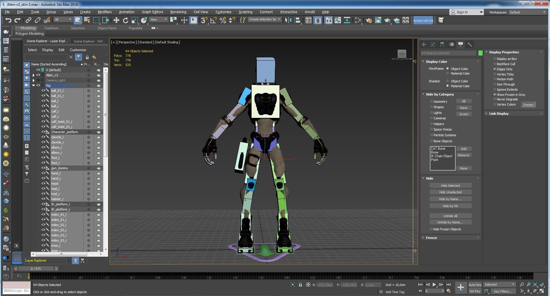 Alien v2 - Animated and Game Ready Low-poly 3D model_69