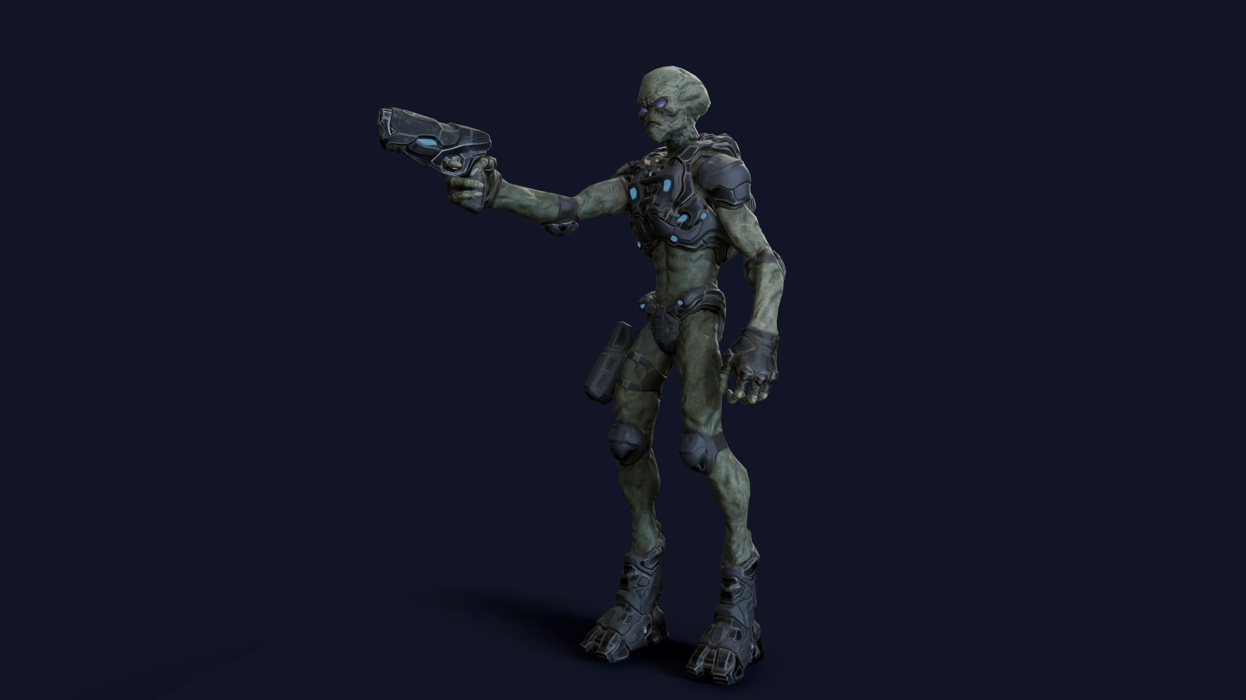 Alien v2 - Animated and Game Ready Low-poly 3D model_43
