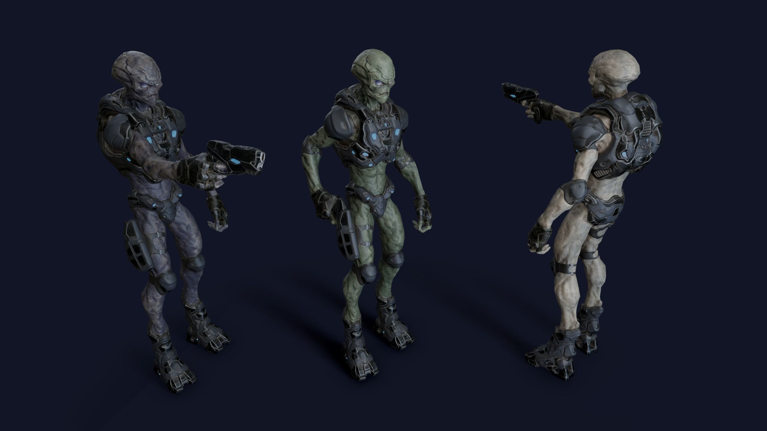 Alien v2 - Animated and Game Ready Low-poly 3D model_52