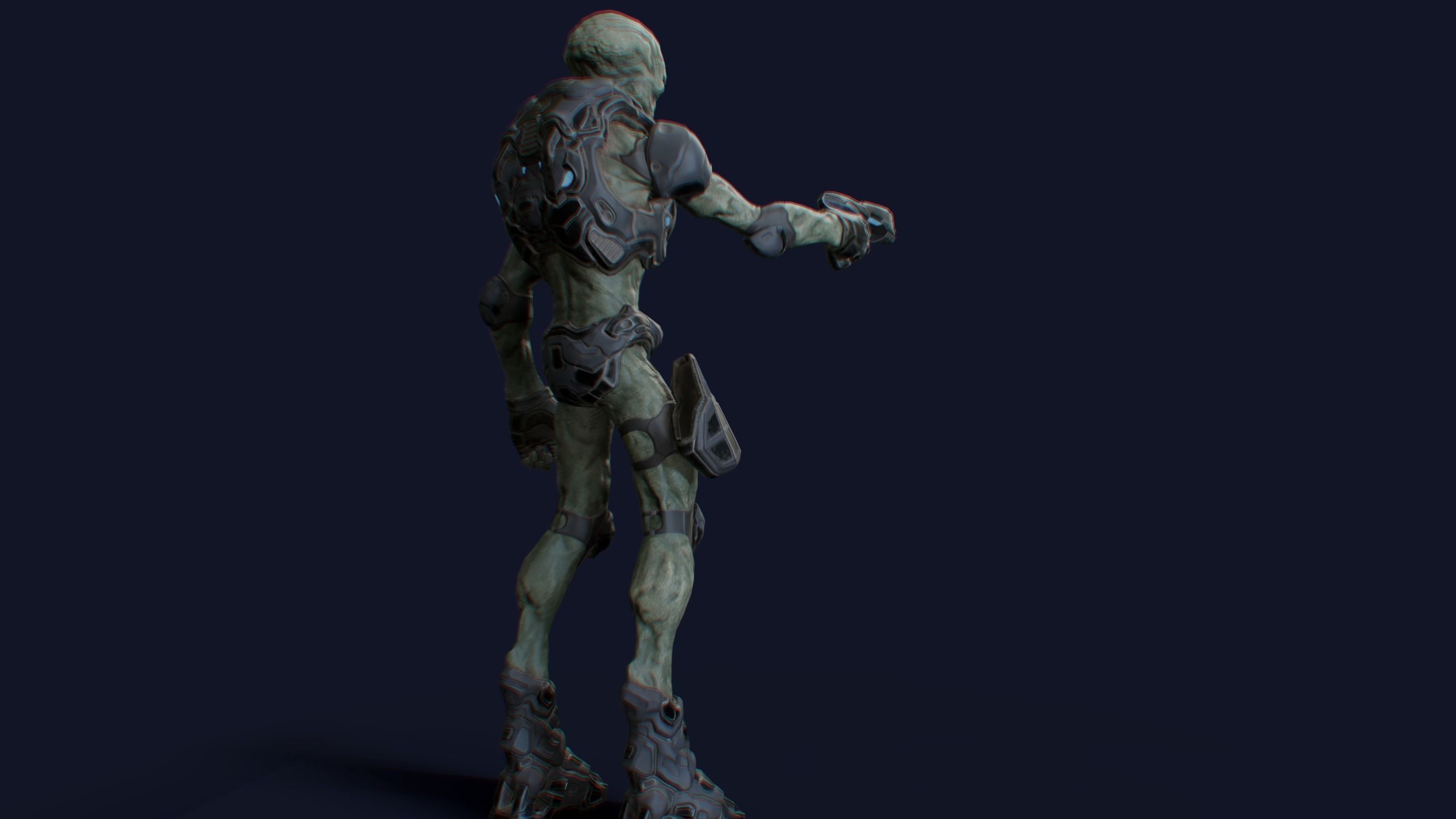 Alien v2 - Animated and Game Ready Low-poly 3D model_41