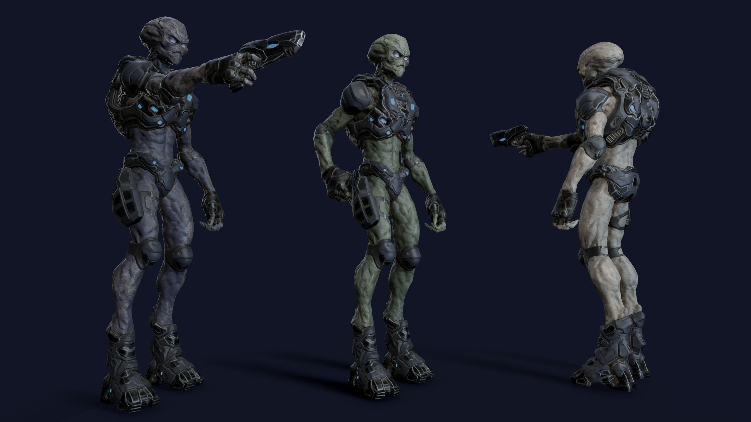 Alien v2 - Animated and Game Ready Low-poly 3D model_53