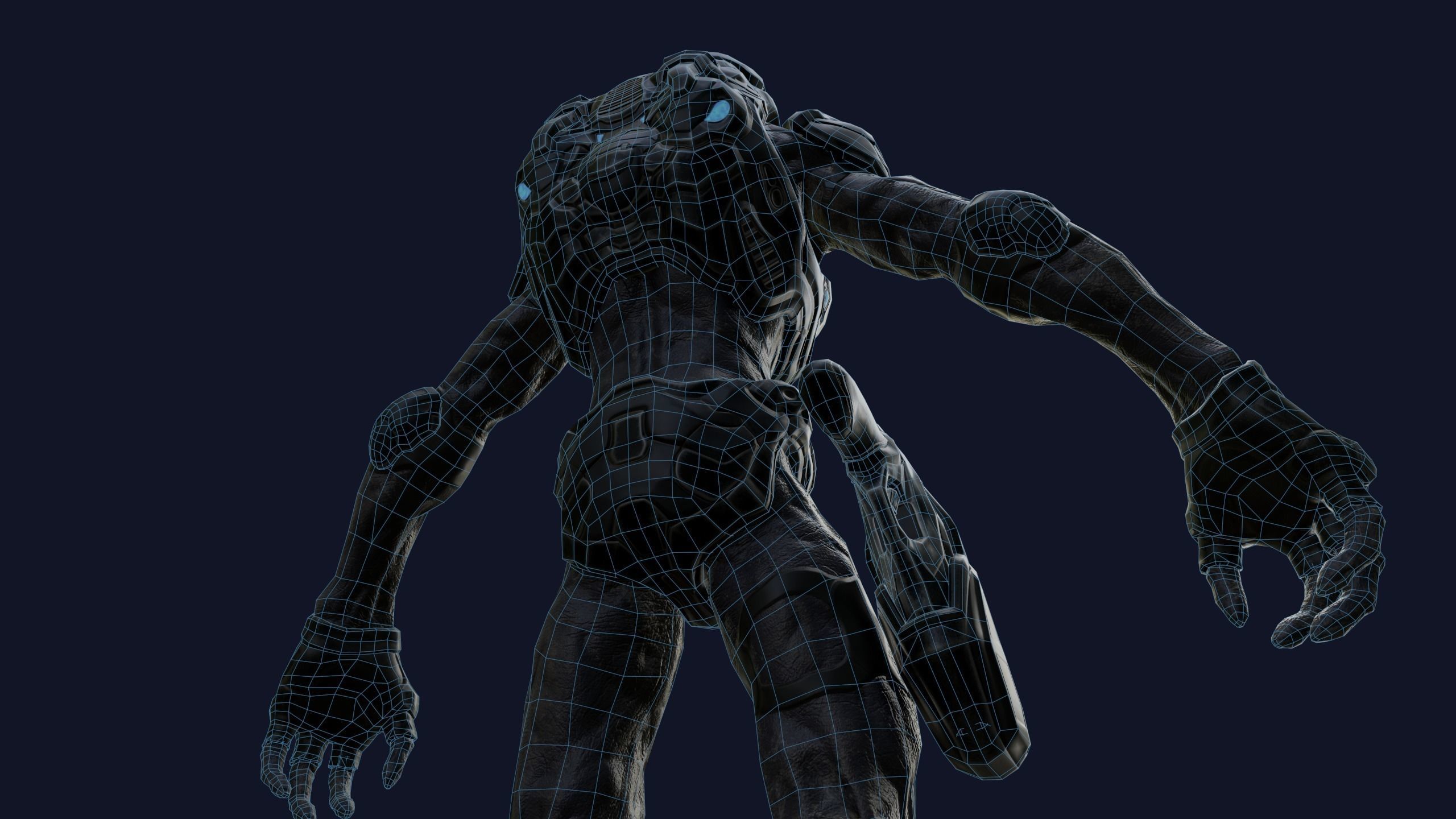 Alien v2 - Animated and Game Ready Low-poly 3D model_60