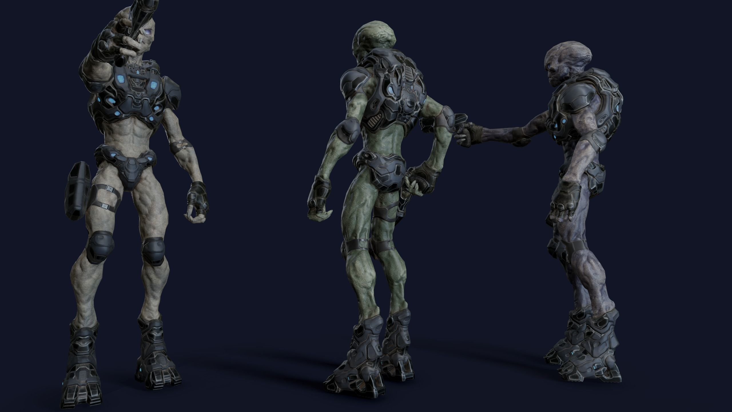 Alien v2 - Animated and Game Ready Low-poly 3D model_54