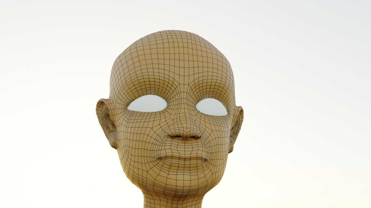 Young male Low poly Character Low-poly 3D model_2