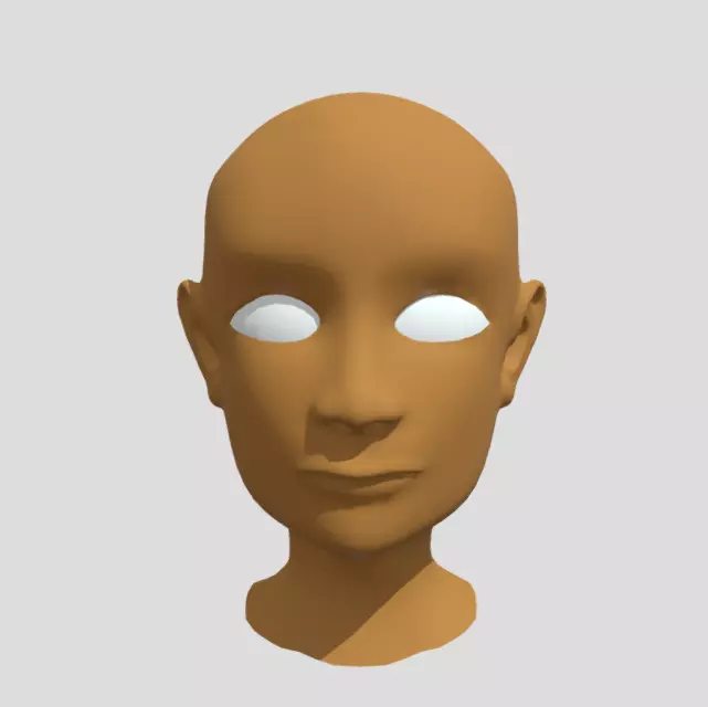 Young male Low poly Character Low-poly 3D model_0