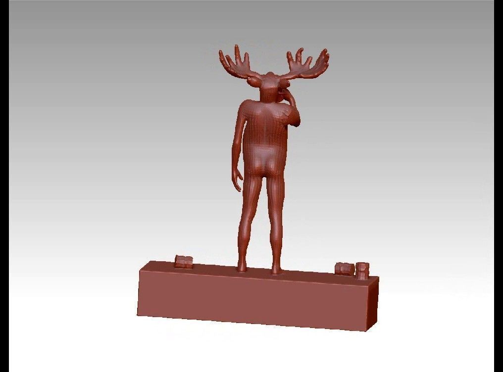 Drunk deer 3D print model_7