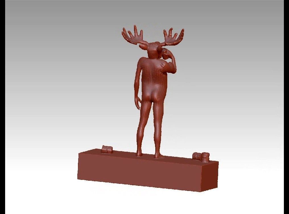 Drunk deer 3D print model_6