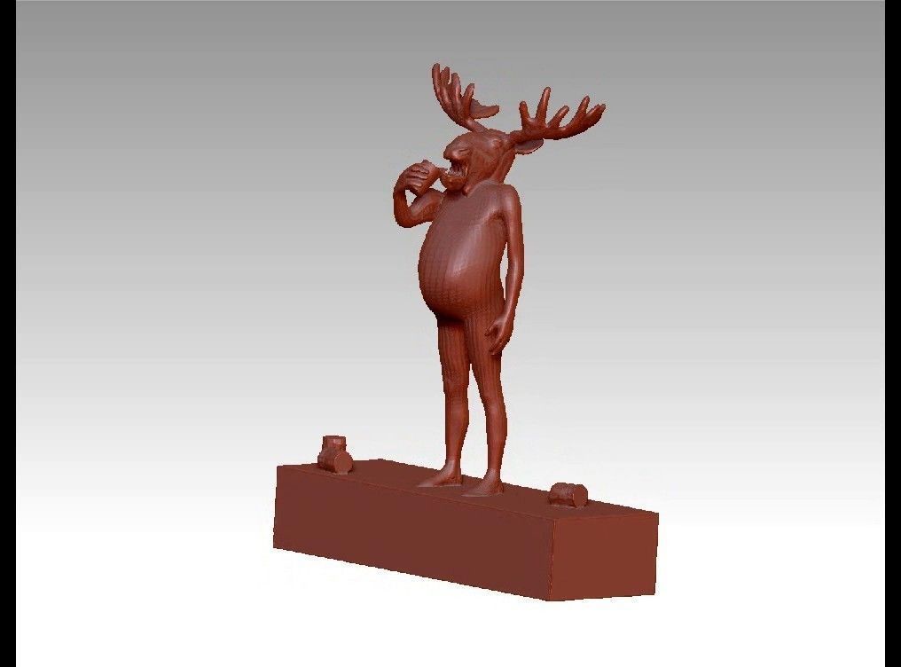 Drunk deer 3D print model_15