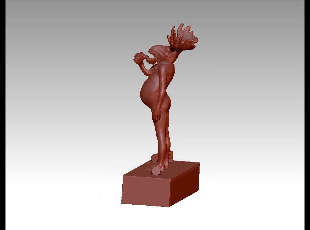 Drunk deer 3D print model_12
