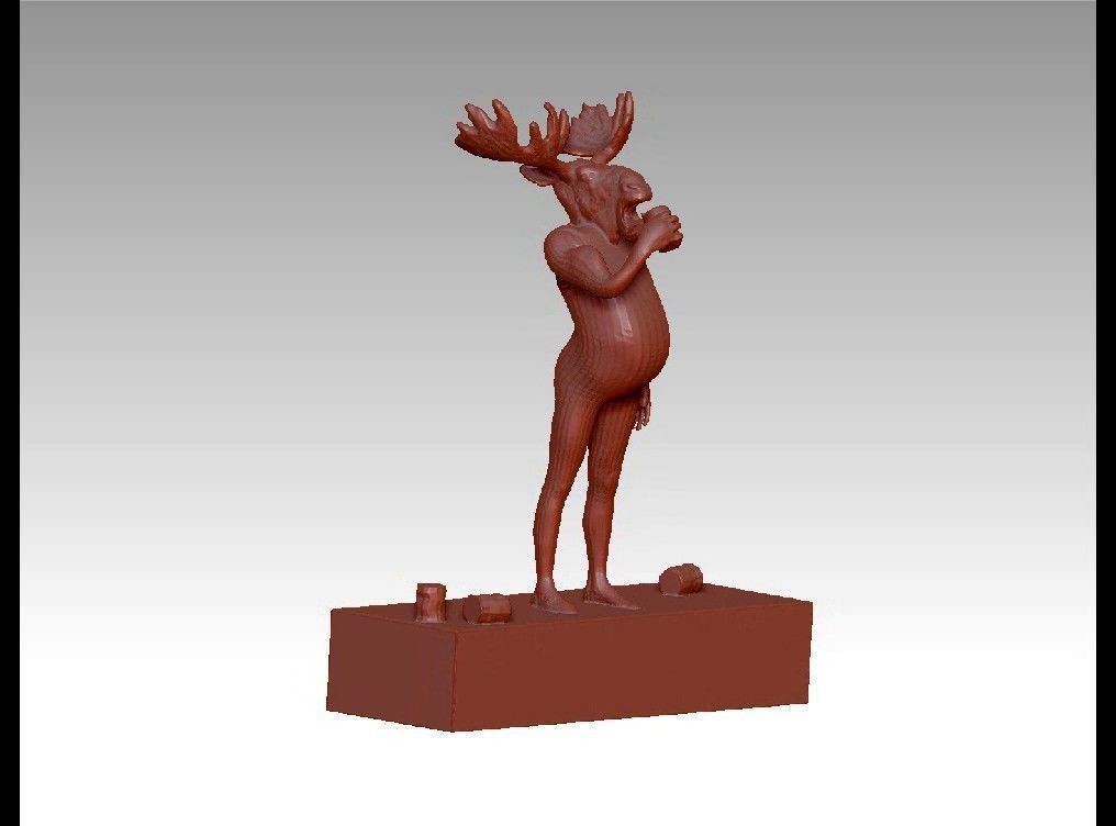Drunk deer 3D print model_21