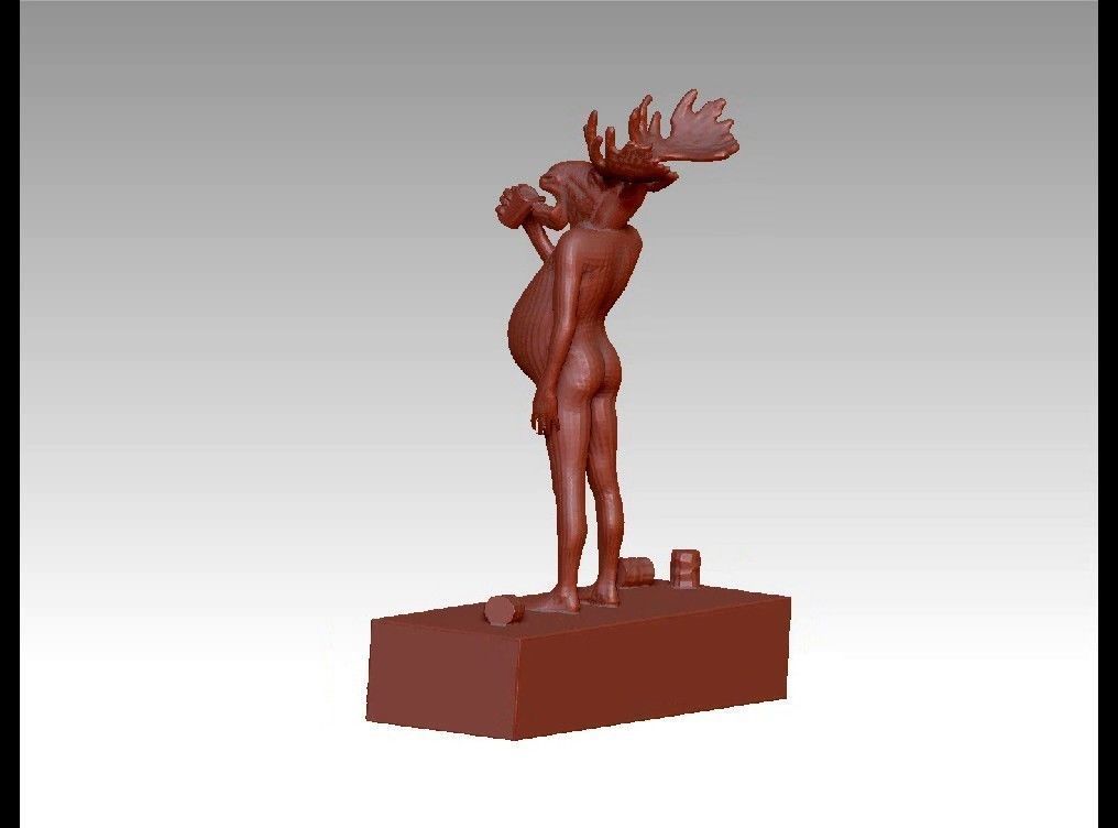 Drunk deer 3D print model_11