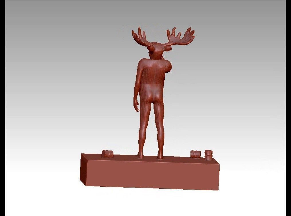 Drunk deer 3D print model_8