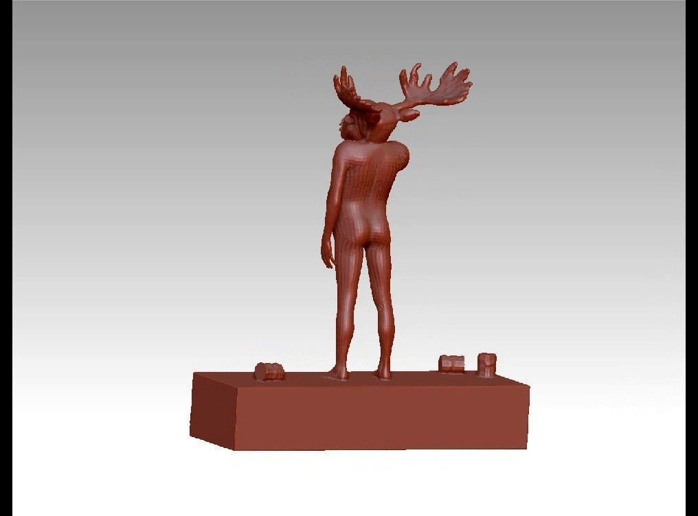 Drunk deer 3D print model_9