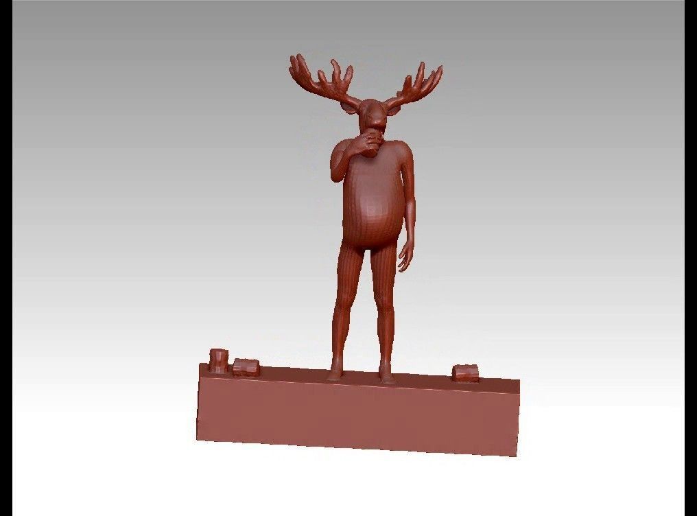 Drunk deer 3D print model_18
