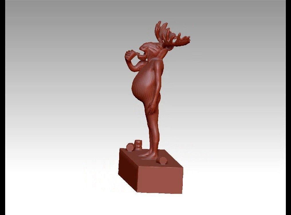 Drunk deer 3D print model_13