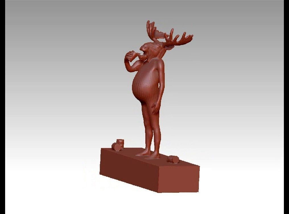 Drunk deer 3D print model_14