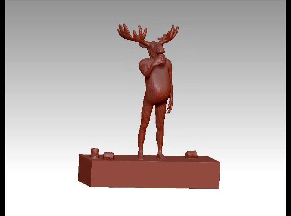 Drunk deer 3D print model_19