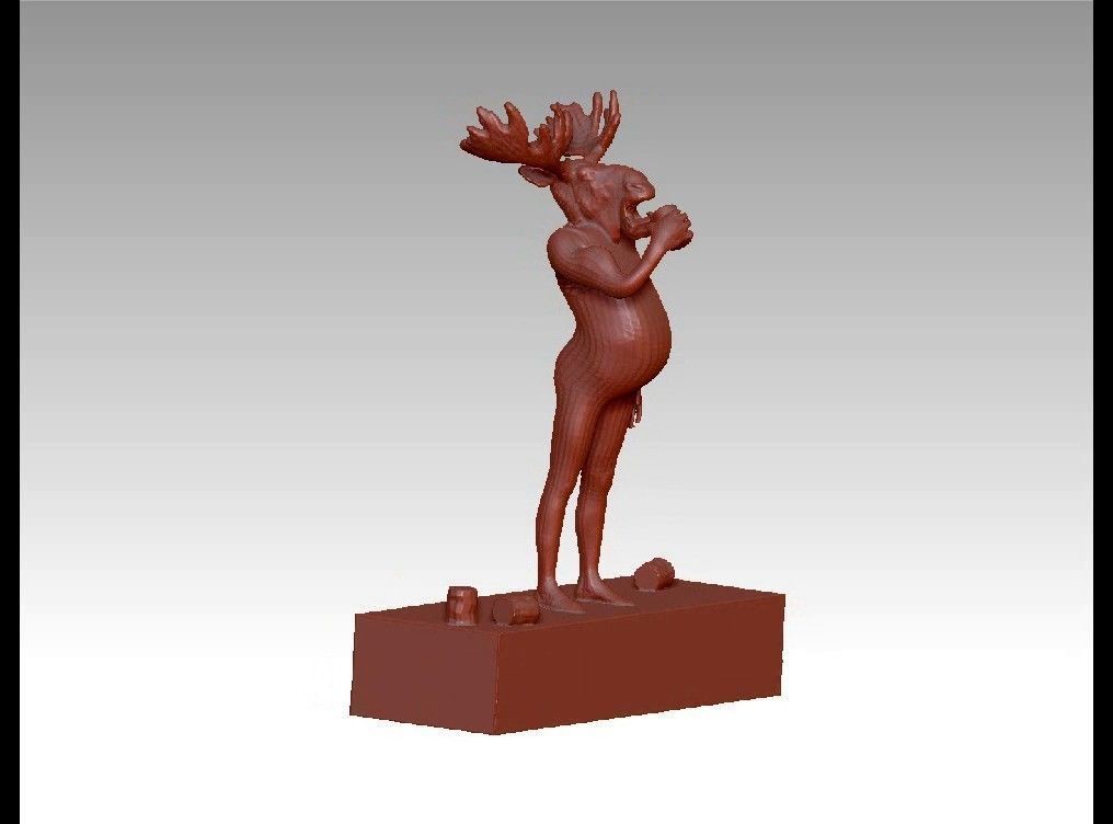 Drunk deer 3D print model_23