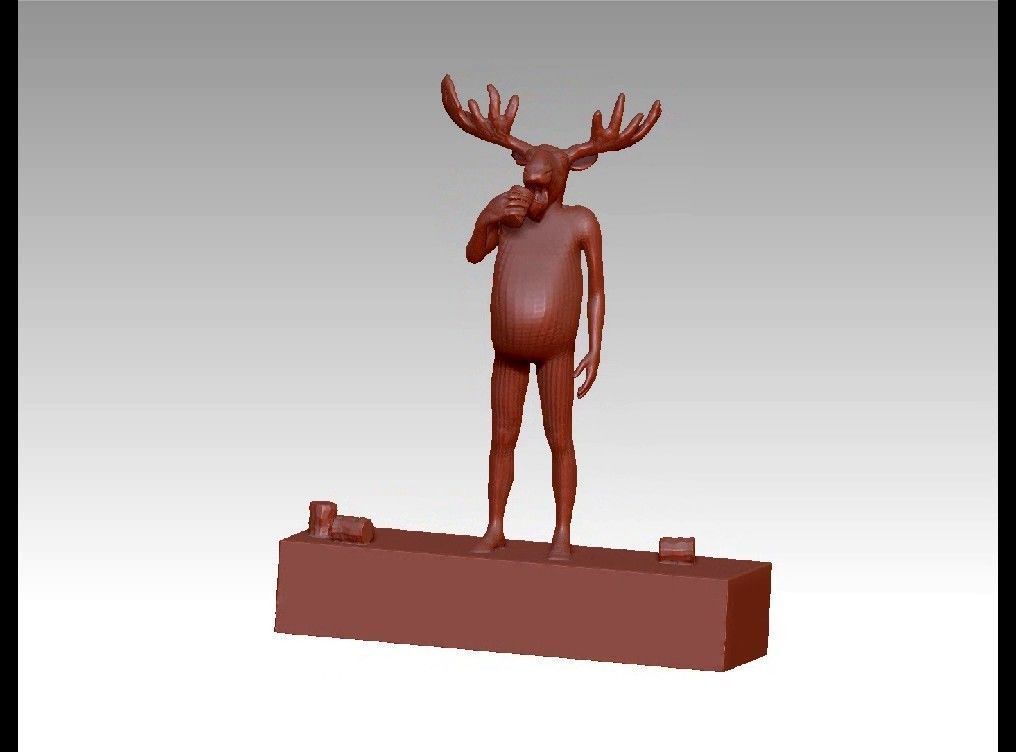 Drunk deer 3D print model_17