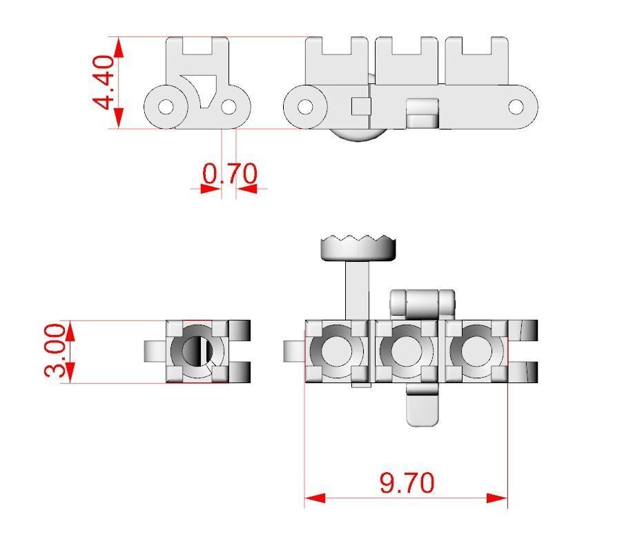 Tennis bracelet with diamonds 558 3D print model_13