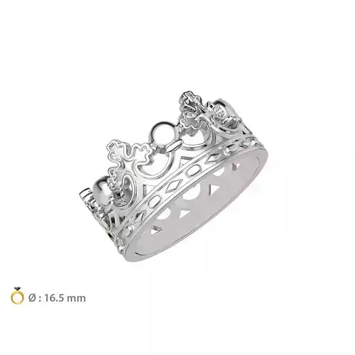 N097 Crown woman wedding ring