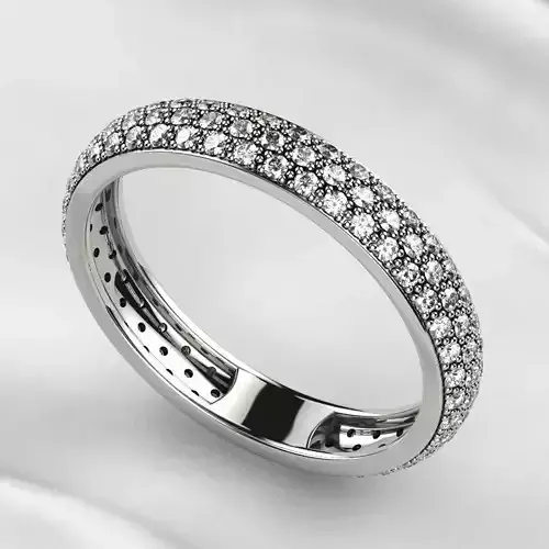 Pave Setting Wedding Gold Ring