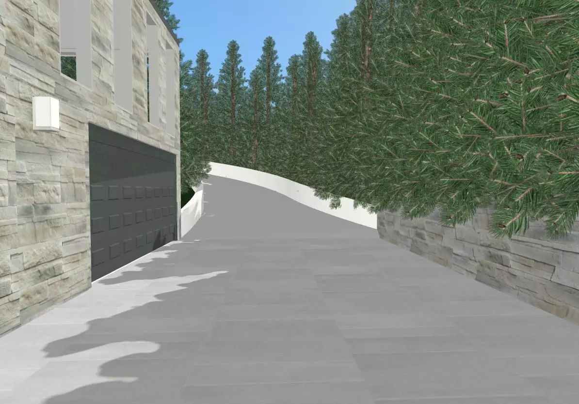 Modern Mountain House 3D model_0