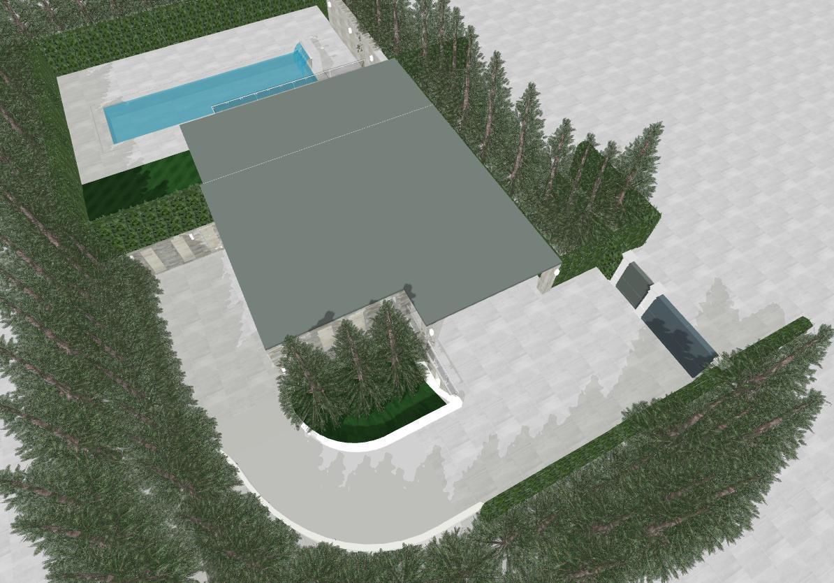 Modern Mountain House 3D model_3