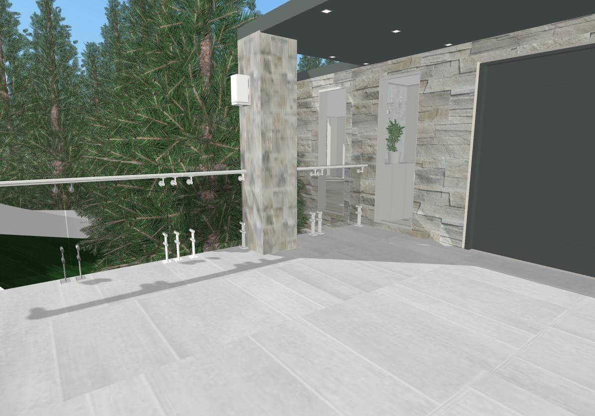 Modern Mountain House 3D model_2